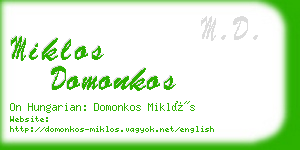 miklos domonkos business card